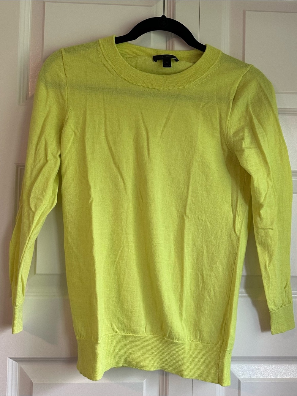 J. Crew Neon Yellow Long-Sleeve Crewneck Sweater